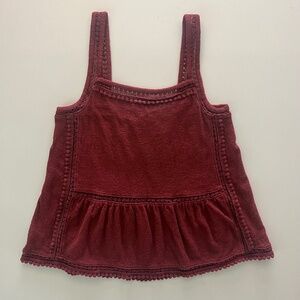 J. Crew Point Sur Rust Red Gauze Peasant Tank Top